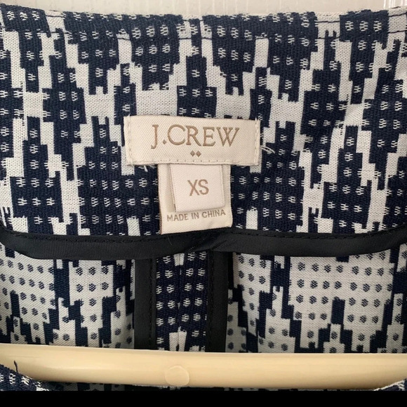 J.Crew Factory Jacquard Moto Biker Sweater Zip black 
Blue XS - Picture 6 of 8